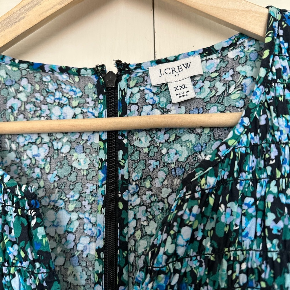 J. Crew Blue Floral Midi Dress - Picture 3 of 9